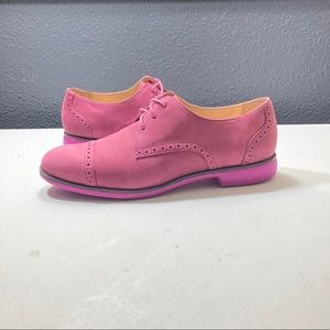 Cole Haan Women's Size 9 Magenta Gramercy Oxford Shoe Lace Up Brogue Toe Cap.